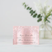 点滅延長アフターケア指示ピンクドリップ 予約カード (スタンド正面)