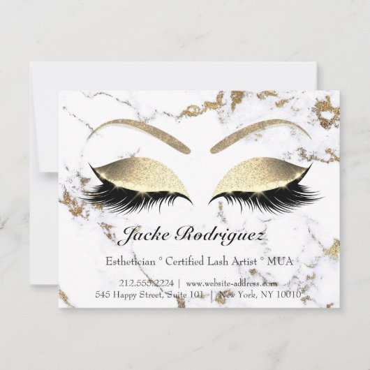 点滅延長アフターケア説明書メイクアップ目 招待状 (正面)