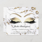 点滅延長アフターケア説明書メイクアップ目 招待状 (正面/裏面)