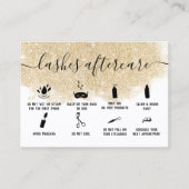 点滅後介護イラスト金ゴールドグリッター 名刺 (正面)