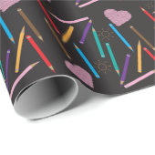 点滅色鉛筆アーティストラッピング紙 ラッピングペーパー (ロールコーナー)