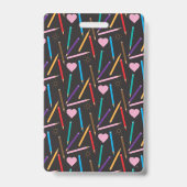 点滅色鉛筆ボーイバスルームのパスバッジ バッジ (裏面)