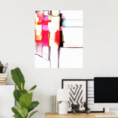 「点滅」デジタル抽象芸術 ポスター (ホームオフィス)