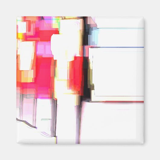 「点滅」デジタル抽象芸術 マグネット (正面)