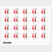 「点滅」デジタル抽象芸術 ラウンドシール (シート)