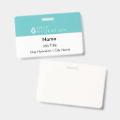 点滴水和IDバッジ バッジ (正面＆裏面)