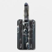 点滴注入のスカル ラゲッジタグ (裏面縦)