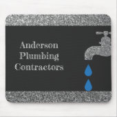 点滴注入コックおよび水配管のグリッターの効果 マウスパッド (正面)