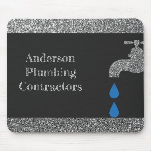 点滴注入コックおよび水配管のグリッターの効果 マウスパッド (正面)