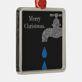 点滴注入コックおよび水配管のグリッターの効果 メタルオーナメント (右)