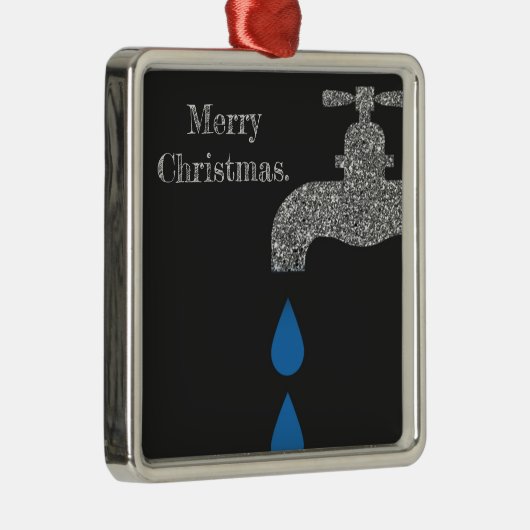 点滴注入コックおよび水配管のグリッターの効果 メタルオーナメント (右)