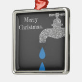 点滴注入コックおよび水配管のグリッターの効果 メタルオーナメント (左)