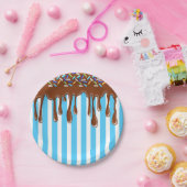 点滴注入チョコレートはとの紙皿を振りかけます ペーパープレート (パーティー)