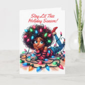 点灯したままにする | 熱狂的なクリスマス カード (正面)