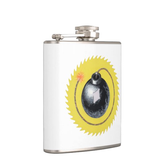 点灯したヒューズが爆発 フラスク (右)