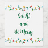 点灯してワインラベルにメリーなる ワインラベル (シングルラベル)