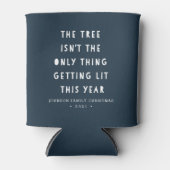 点灯する |クリスマスパーソナライズされた。 缶クーラー (正面)