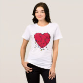 点灯ハート トライブレンドTシャツ (正面全面)