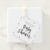 点状フェイク点箔ベビーシャワーメッセージカード フェイバータグ (インサイチュ)
