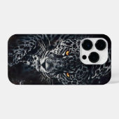 点状白熱［赤熱］光を放つ柄のアイヒョウ iPhoneケース (裏面横)