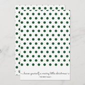 点緑パターン休日カード シーズンカード (正面/裏面)