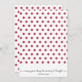 点赤いパターン休日カード シーズンカード (正面/裏面)