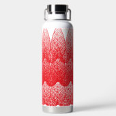 点赤と白の多い背景 ウォーターボトル (背面)