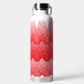 点赤と白の多い背景 ウォーターボトル (正面)