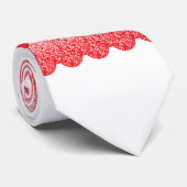 点赤と白の多い背景 ネクタイ (ロール)