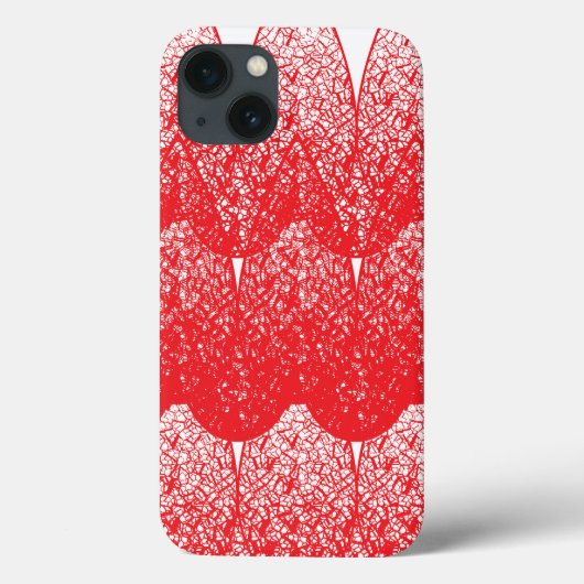 点赤と白の多い背景 Case-Mate iPhoneケース (裏面)