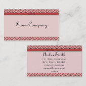 点魅力的とストライプ(イチゴ) 名刺 (正面/裏面)