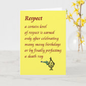 点-おもしろいな誕生日の詩 カード (黄色い花)