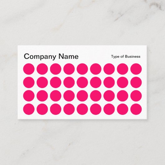 点-白黒ネオン赤 名刺 (正面)