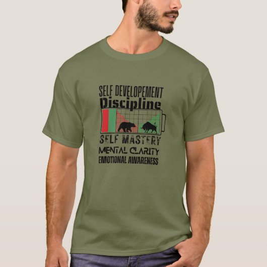 為替トレーダーの心構え | リマインダーとモチベーション Tシャツ (正面)