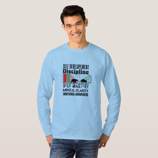 為替トレーダーの心構え | リマインダーとモチベーション Tシャツ (正面フル)