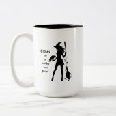 烏は魔女の最高の友だ ツートーンマグカップ (左)