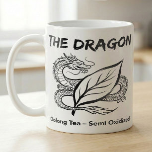 烏龍茶のドラゴン禅線画 コーヒーマグカップ