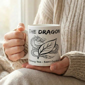 烏龍茶のドラゴン禅線画 コーヒーマグカップ