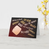 焙焼のマシュマロ-サマーキャンプのおもしろい! カード (黄色い花)