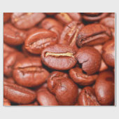 焙煎したブラウンコーヒー豆 ラッピングペーパー (フラット)