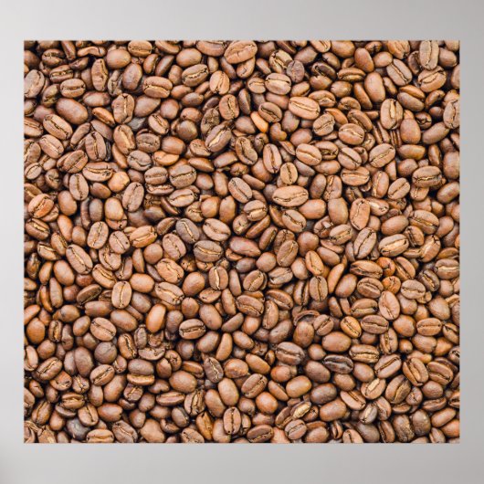 焙煎コーヒー豆オーガニック：フルフレーム ポスター (正面)