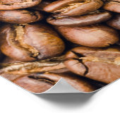 焙煎コーヒー豆オーガニック：フルフレーム ポスター (角)