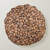 焙煎コーヒー豆オーガニック：フルフレーム ラウンドクッション (裏面)