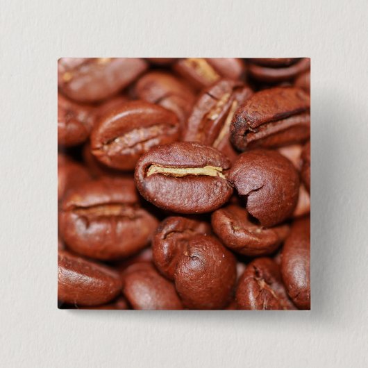 焙煎コーヒー豆 缶バッジ (正面)