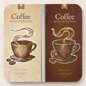 焙煎コーヒー豆 | 芳香族コーヒーコースターセット コースター (正面)