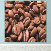 焙煎芸術的コーヒー豆 キャンバスプリント (インサイチュ (ウッドフロア))