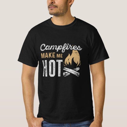 焚き火が出ると熱くなる Tシャツ (正面)