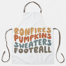 焚き火とサッカー エプロン