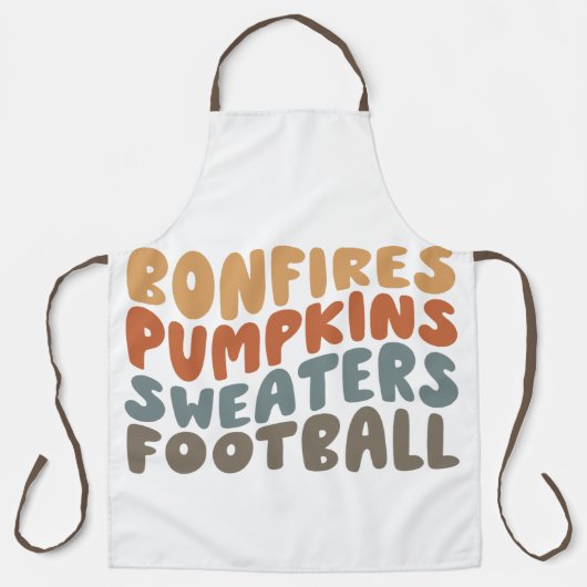 焚き火とサッカー エプロン (正面)