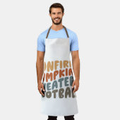 焚き火とサッカー エプロン (着用した状態)